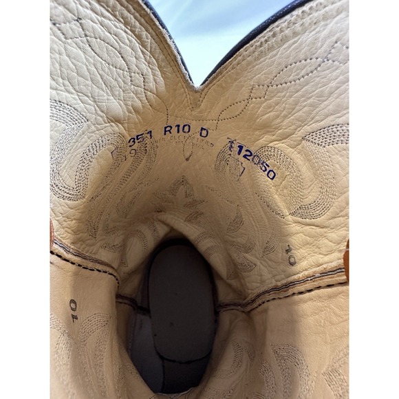 Dan Post Teju Exotic‎ Lizard Leather Western Brown Boots Mens Cowboy Vtg Sz 10D - Picture 7 of 12